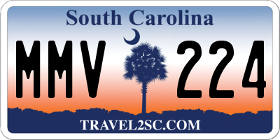 SC license plate MMV224