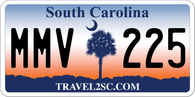 SC license plate MMV225