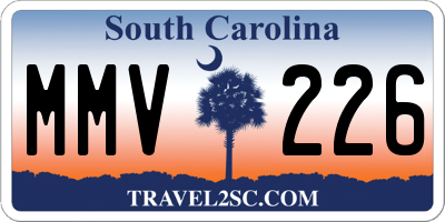 SC license plate MMV226