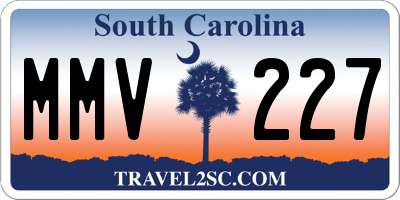 SC license plate MMV227