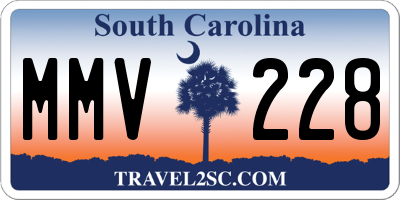 SC license plate MMV228