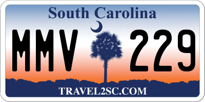SC license plate MMV229