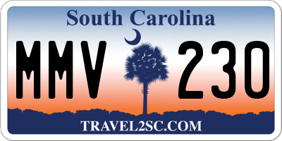 SC license plate MMV230