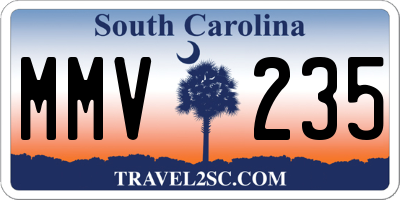 SC license plate MMV235