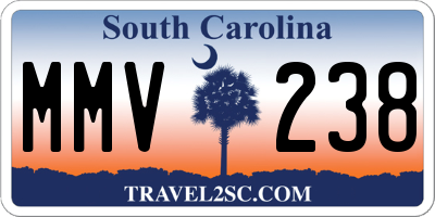 SC license plate MMV238