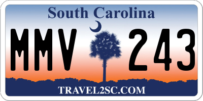 SC license plate MMV243