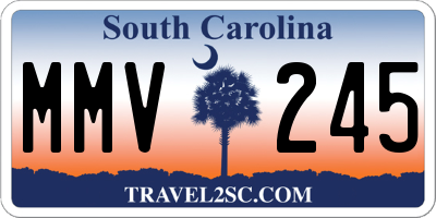 SC license plate MMV245