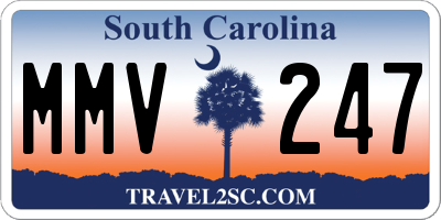 SC license plate MMV247