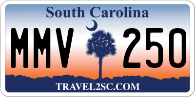 SC license plate MMV250
