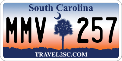 SC license plate MMV257