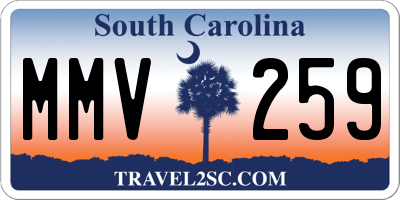SC license plate MMV259