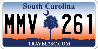 SC license plate MMV261
