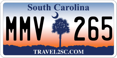 SC license plate MMV265