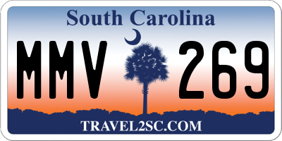 SC license plate MMV269