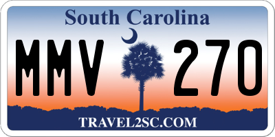 SC license plate MMV270