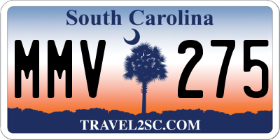 SC license plate MMV275