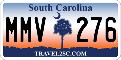 SC license plate MMV276