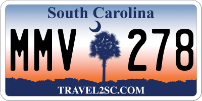 SC license plate MMV278