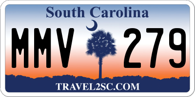 SC license plate MMV279