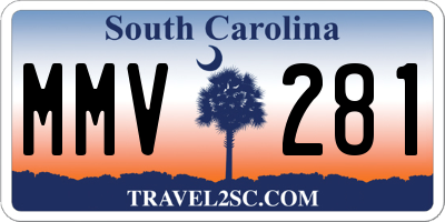 SC license plate MMV281