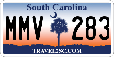 SC license plate MMV283