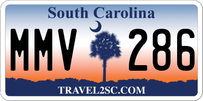 SC license plate MMV286