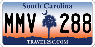 SC license plate MMV288