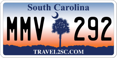 SC license plate MMV292
