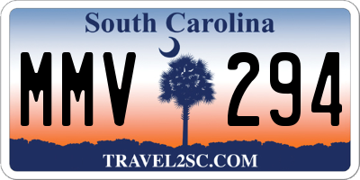 SC license plate MMV294
