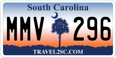 SC license plate MMV296