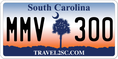 SC license plate MMV300