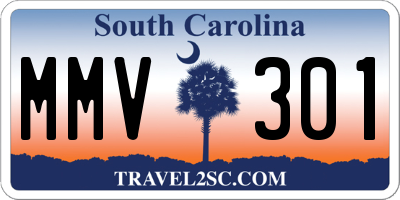 SC license plate MMV301