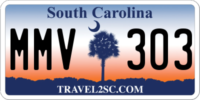 SC license plate MMV303
