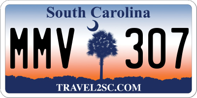 SC license plate MMV307