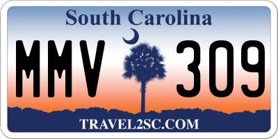 SC license plate MMV309