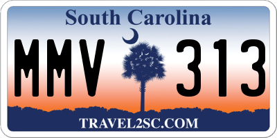 SC license plate MMV313