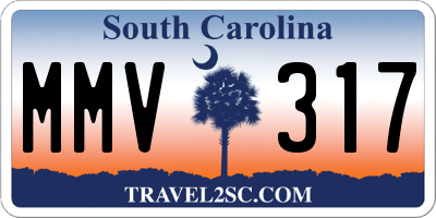 SC license plate MMV317