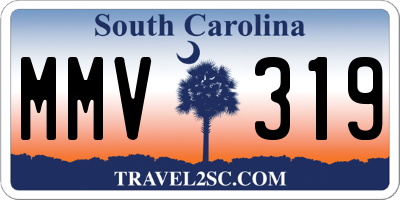 SC license plate MMV319