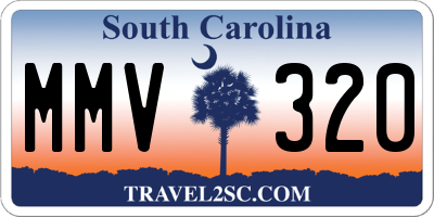 SC license plate MMV320