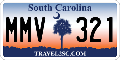 SC license plate MMV321