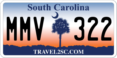 SC license plate MMV322