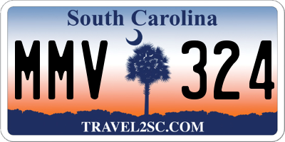 SC license plate MMV324