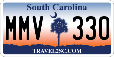 SC license plate MMV330