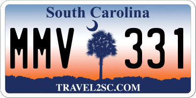 SC license plate MMV331