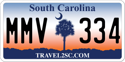 SC license plate MMV334