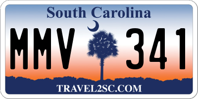 SC license plate MMV341
