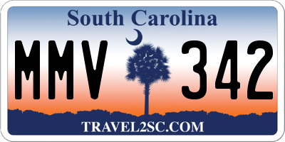 SC license plate MMV342