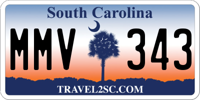 SC license plate MMV343