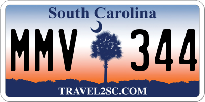 SC license plate MMV344