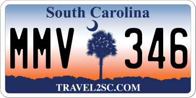 SC license plate MMV346